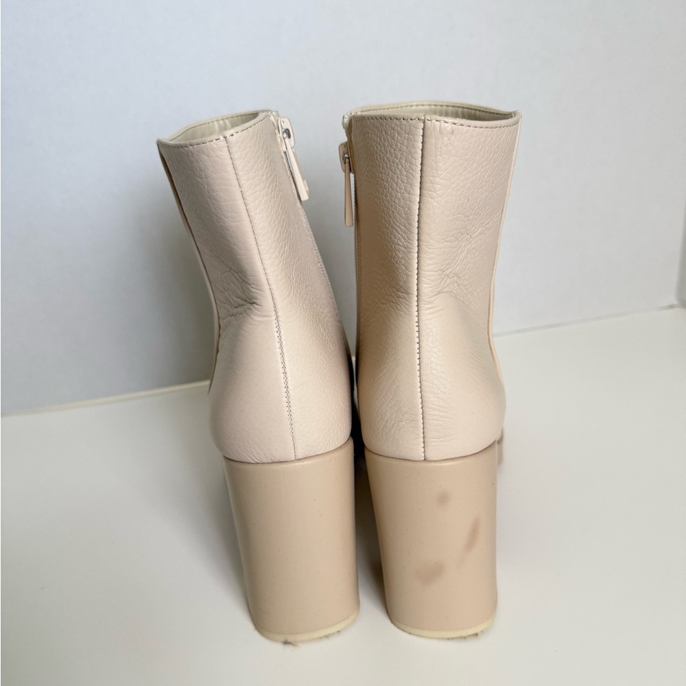 Naturalizer Cream Platform Block Heel Ankle Boots - Picture 4 of 6